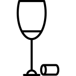 verre de vin avec bouchon