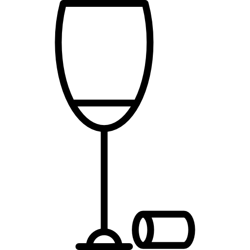 verre de vin avec bouchon